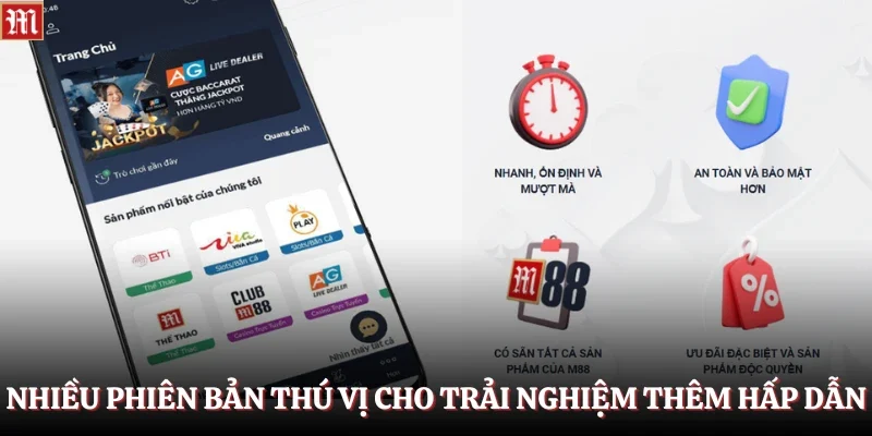 M88 mansion Việt với nhiều phiên bản thú vị cho trải nghiệm cá cược thêm phần hấp dẫn